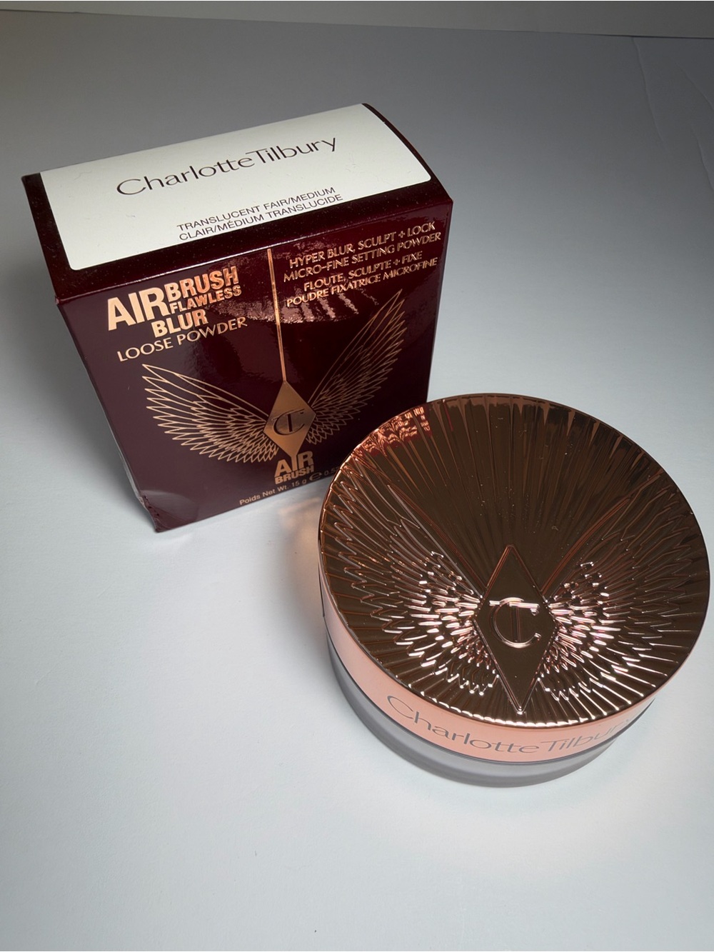 NWT🌷Charlotte Tilbury Airbrush Flawless Blur Loose Face Powder in Fair/Medium